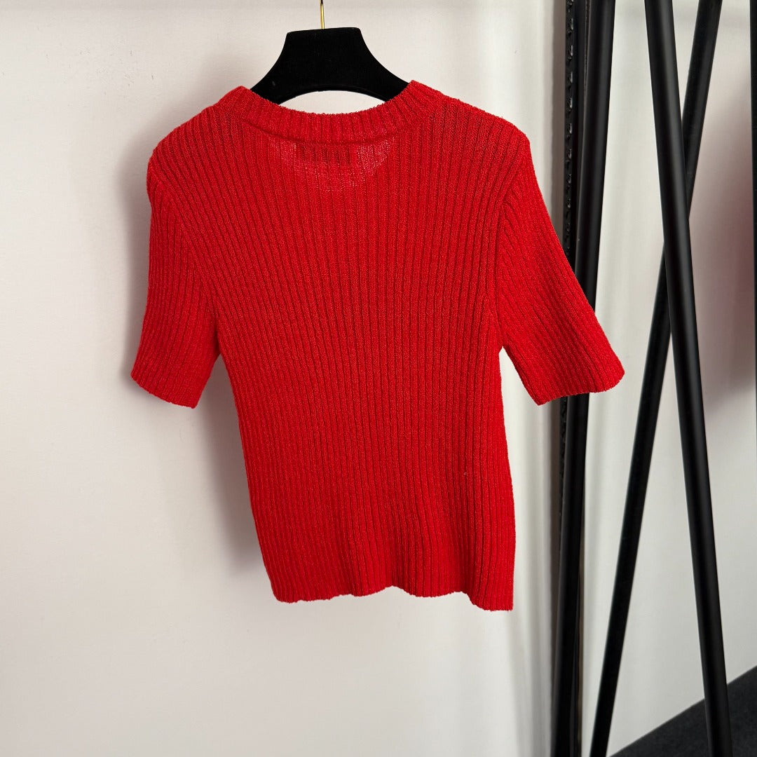 DIOR 26S SHORT-SLEEVE KNIT TOP 1131