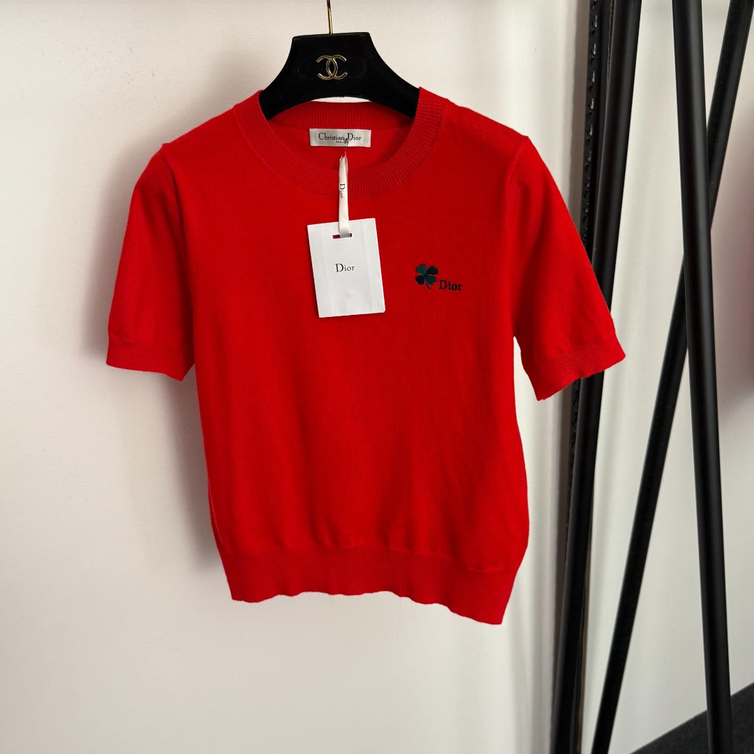 DIOR 26S SHORT-SLEEVE KNIT SWEATER 895