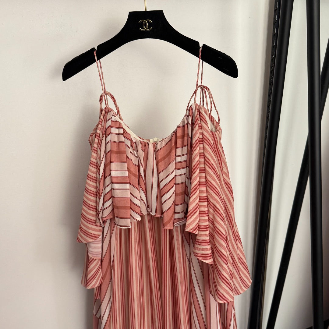 ZIMMERMANN 26S STRIPED SPAGHETTI STRAP DRESS STYLE 110