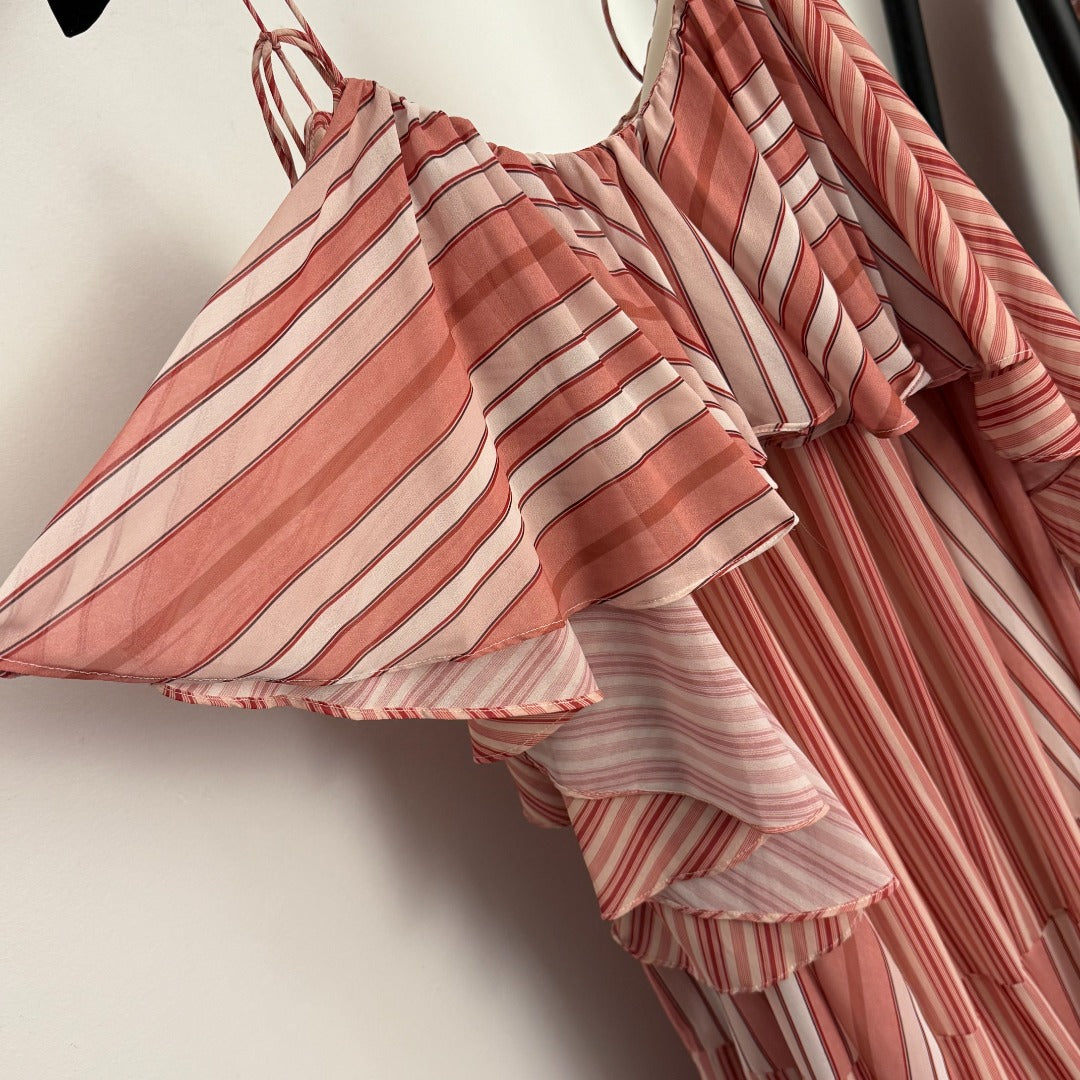 ZIMMERMANN 26S STRIPED SPAGHETTI STRAP DRESS STYLE 110