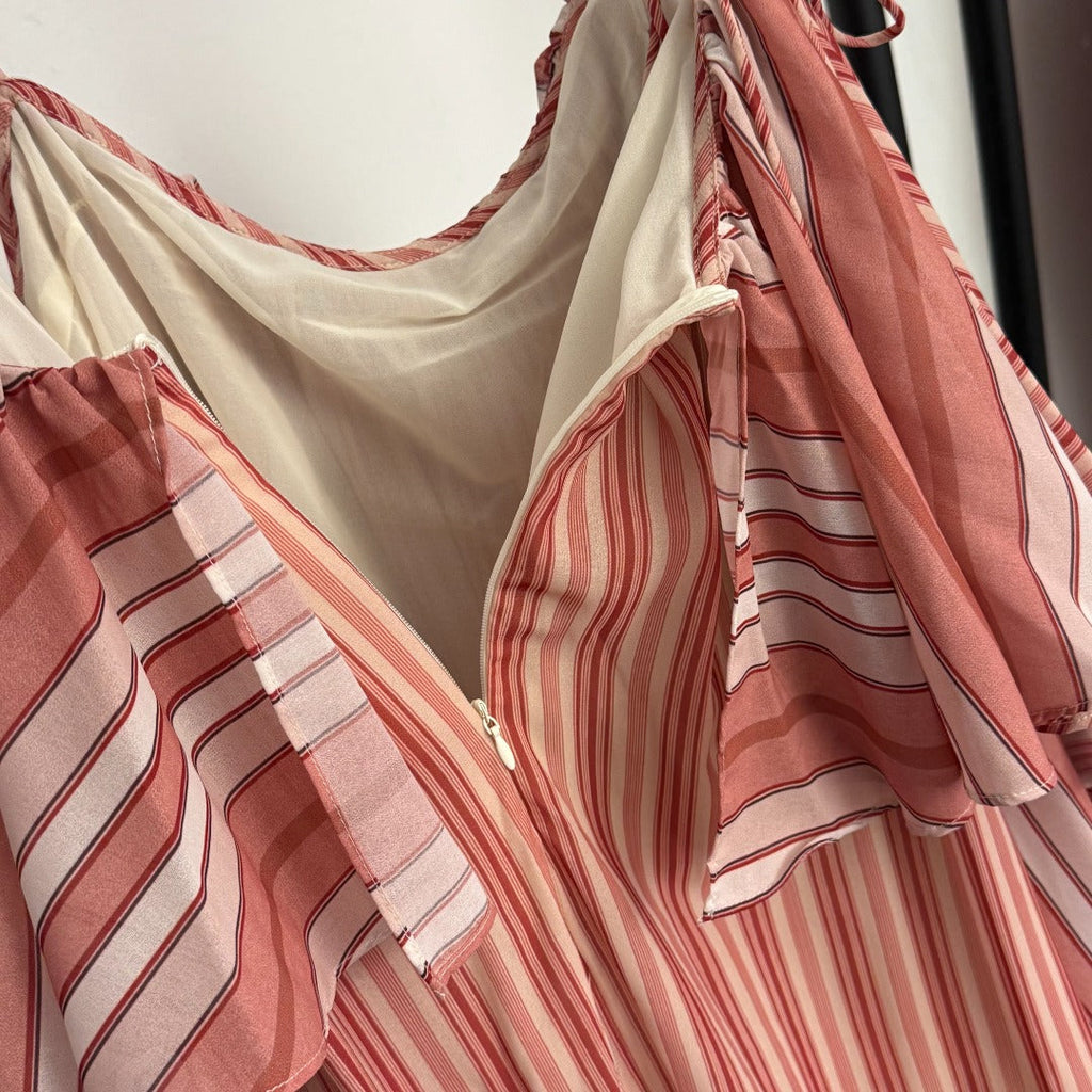 ZIMMERMANN 26S STRIPED SPAGHETTI STRAP DRESS STYLE 110