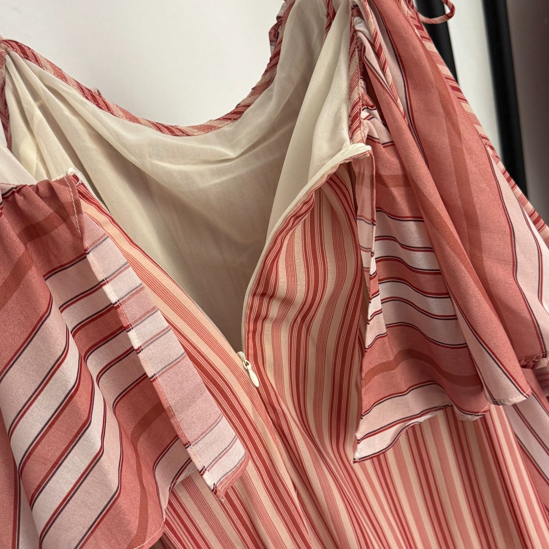 ZIMMERMANN 26S STRIPED SPAGHETTI STRAP DRESS STYLE 110