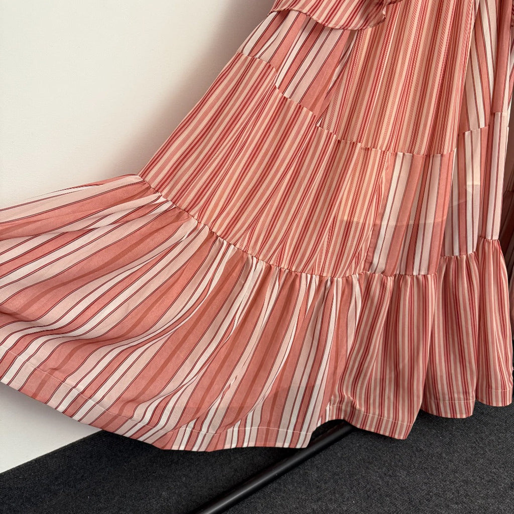 ZIMMERMANN 26S STRIPED SPAGHETTI STRAP DRESS STYLE 110