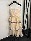 ZIMMERMANN 26S PLEATED SPAGHETTI STRAP DRESS STYLE 112
