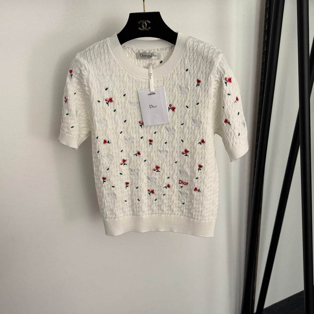 DIOR 26S SHORT-SLEEVE KNIT TOP 923