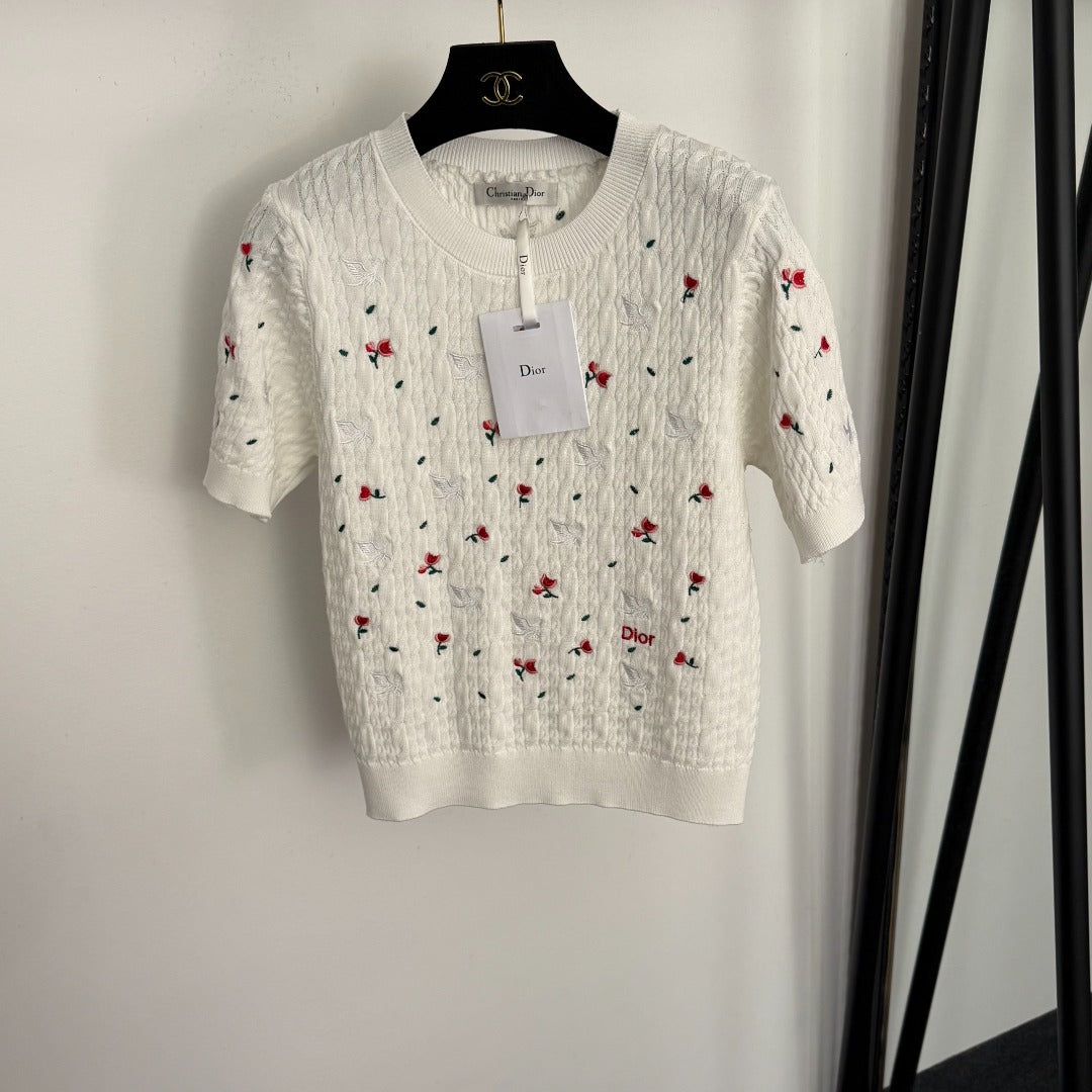 DIOR 26S SHORT-SLEEVE KNIT TOP 923