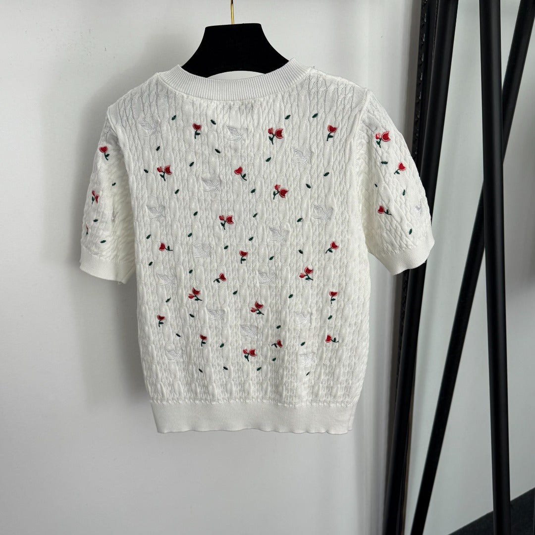 DIOR 26S SHORT-SLEEVE KNIT TOP 923