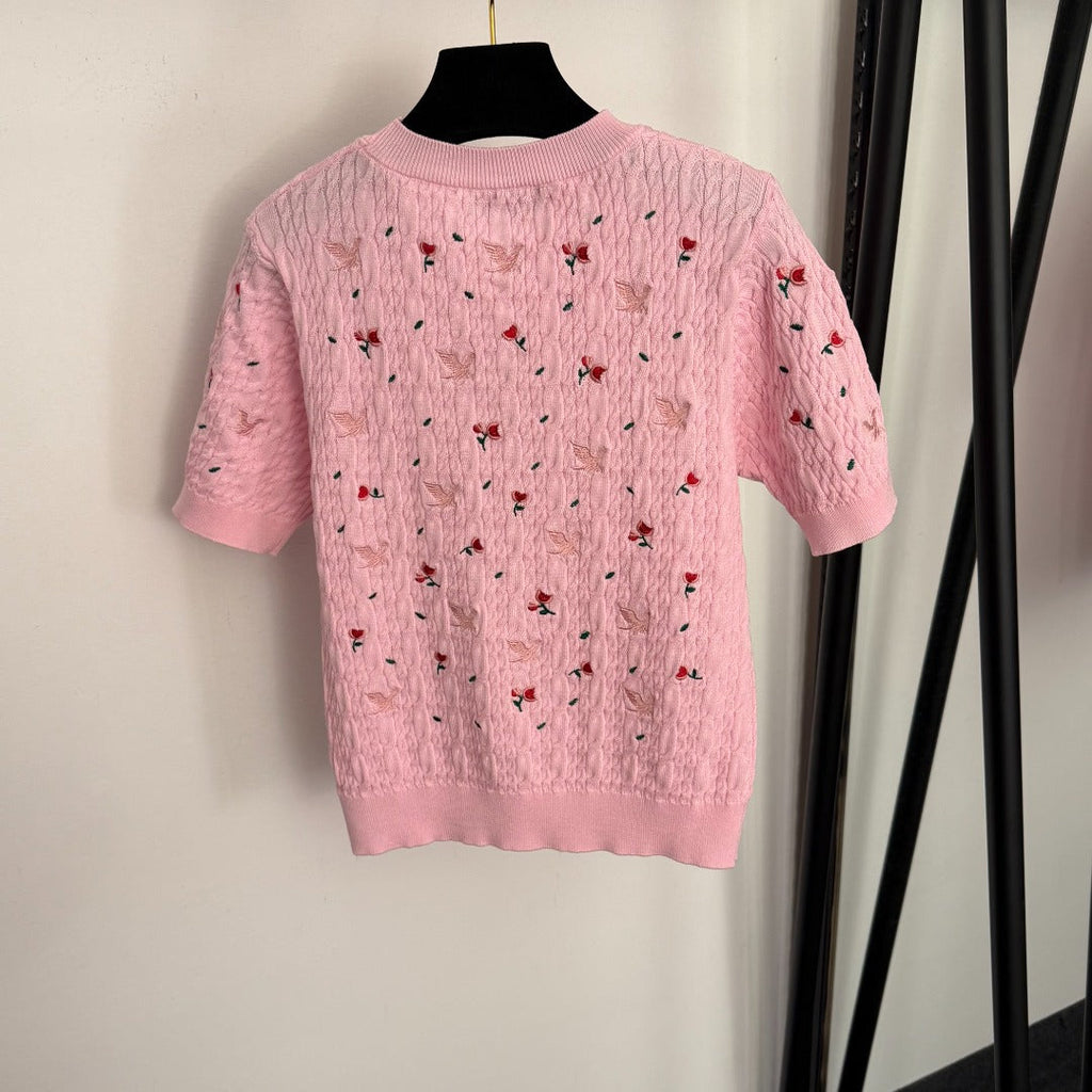 DIOR 26S SHORT-SLEEVE KNIT TOP 924
