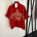 DIOR 26S SHORT-SLEEVE HIGH-NECK KNITTED SWEATER 967
