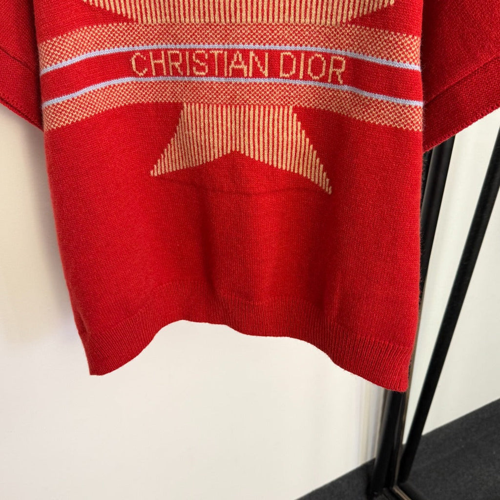 DIOR 26S SHORT-SLEEVE HIGH-NECK KNITTED SWEATER 967