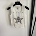 DIOR 26S RHINESTONE-EMBELLISHED KNITTED VEST 963