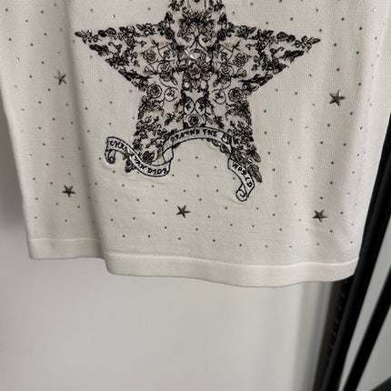 DIOR 26S RHINESTONE-EMBELLISHED KNITTED VEST 963