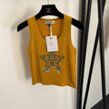 DIOR 26S RHINESTONE-EMBELLISHED KNITTED VEST 964