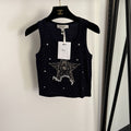 DIOR 26S RHINESTONE-EMBELLISHED KNITTED VEST 966