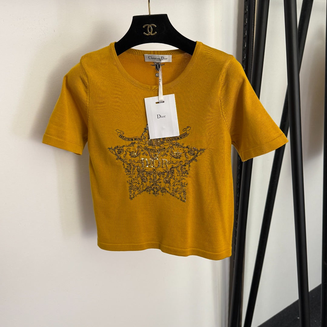 DIOR 26S SHORT-SLEEVE KNIT T-SHIRT 1038