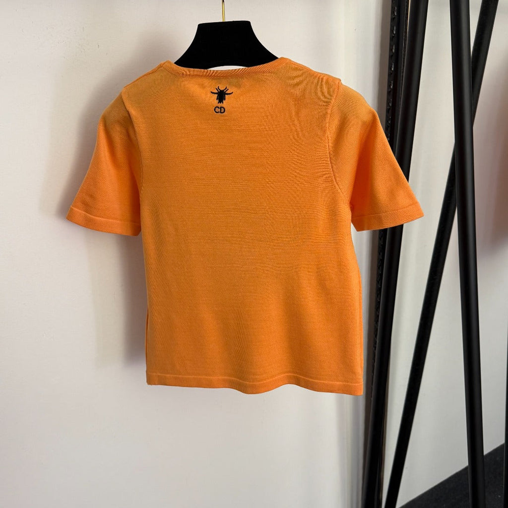 DIOR 26S SHORT-SLEEVE KNIT T-SHIRT 1040