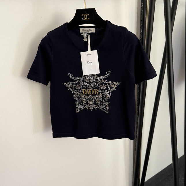 DIOR 26S SHORT-SLEEVE KNIT TOP 1036