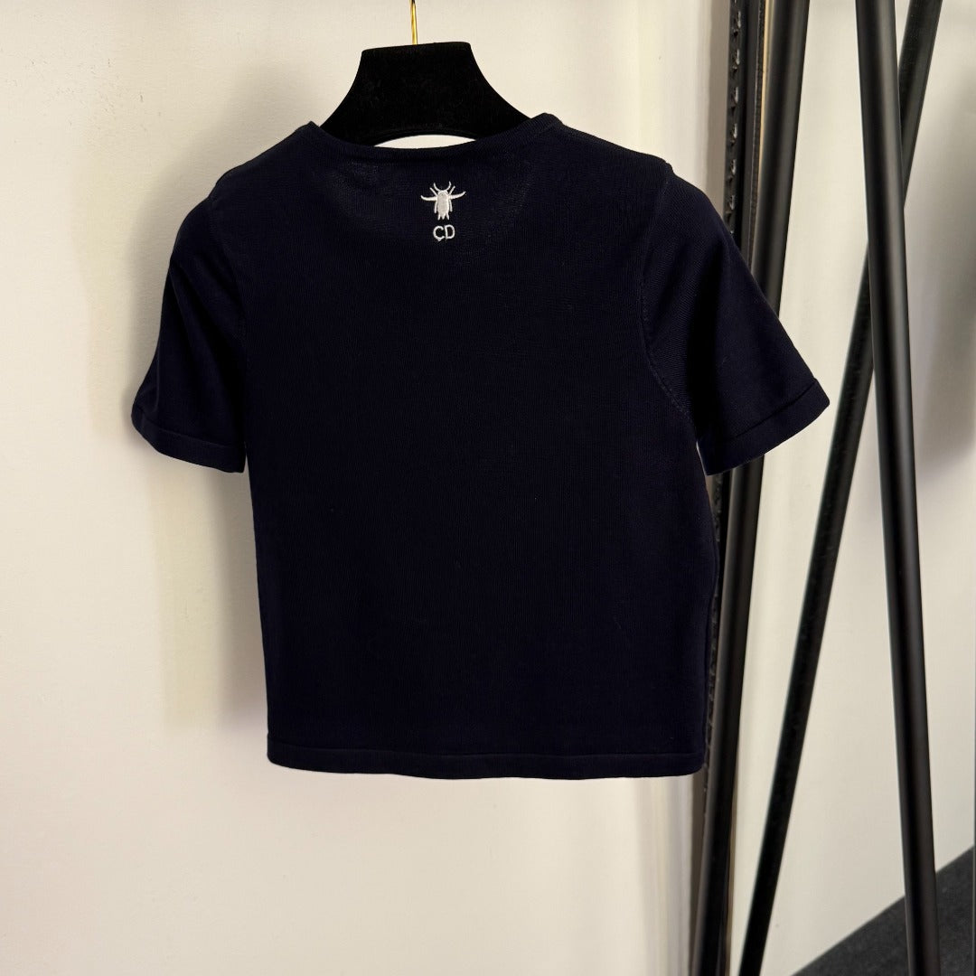 DIOR 26S SHORT-SLEEVE KNIT TOP 1036