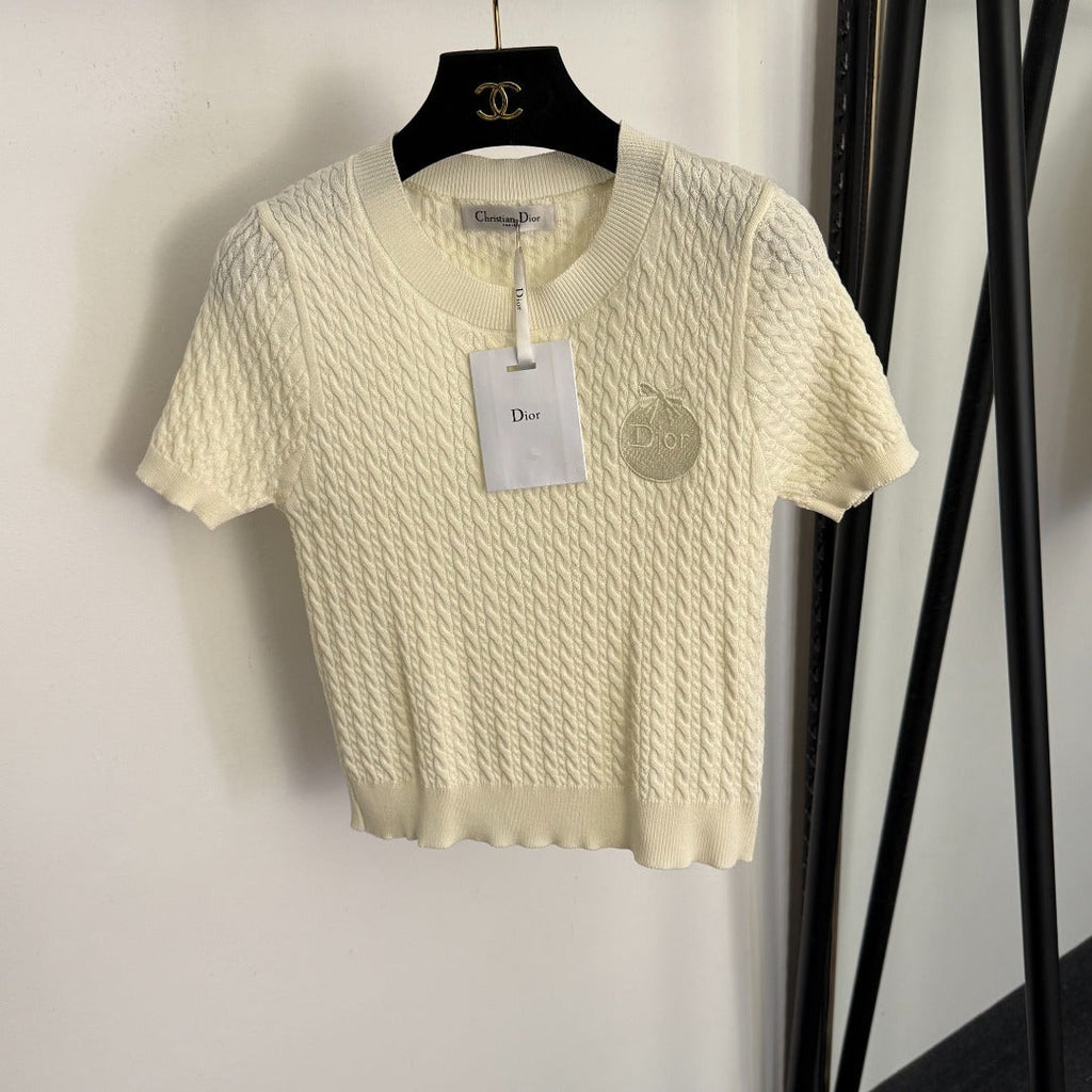 DIOR 26S SHORT-SLEEVE KNIT TOP 1031