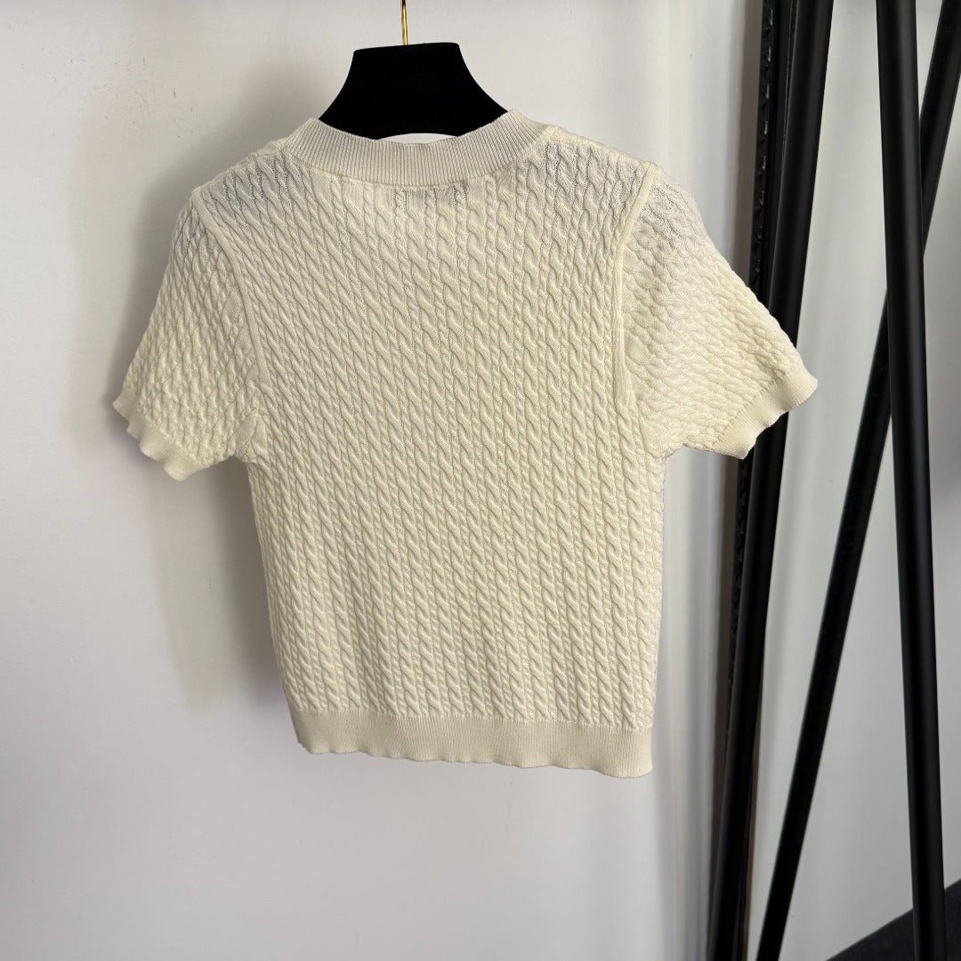 DIOR 26S SHORT-SLEEVE KNIT TOP 1031