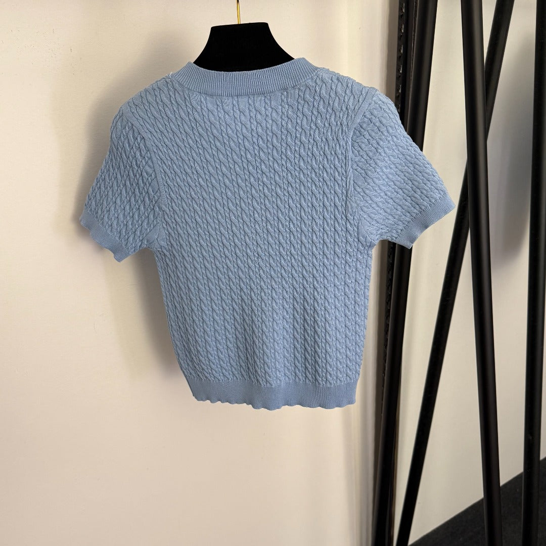 DIOR 26S SHORT-SLEEVE KNIT TOP 1032