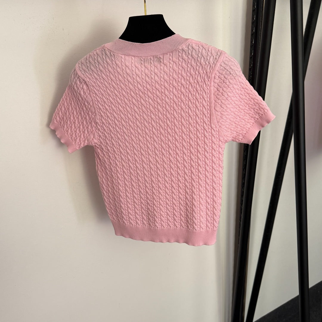 DIOR 26S SHORT-SLEEVE KNIT TOP 1030