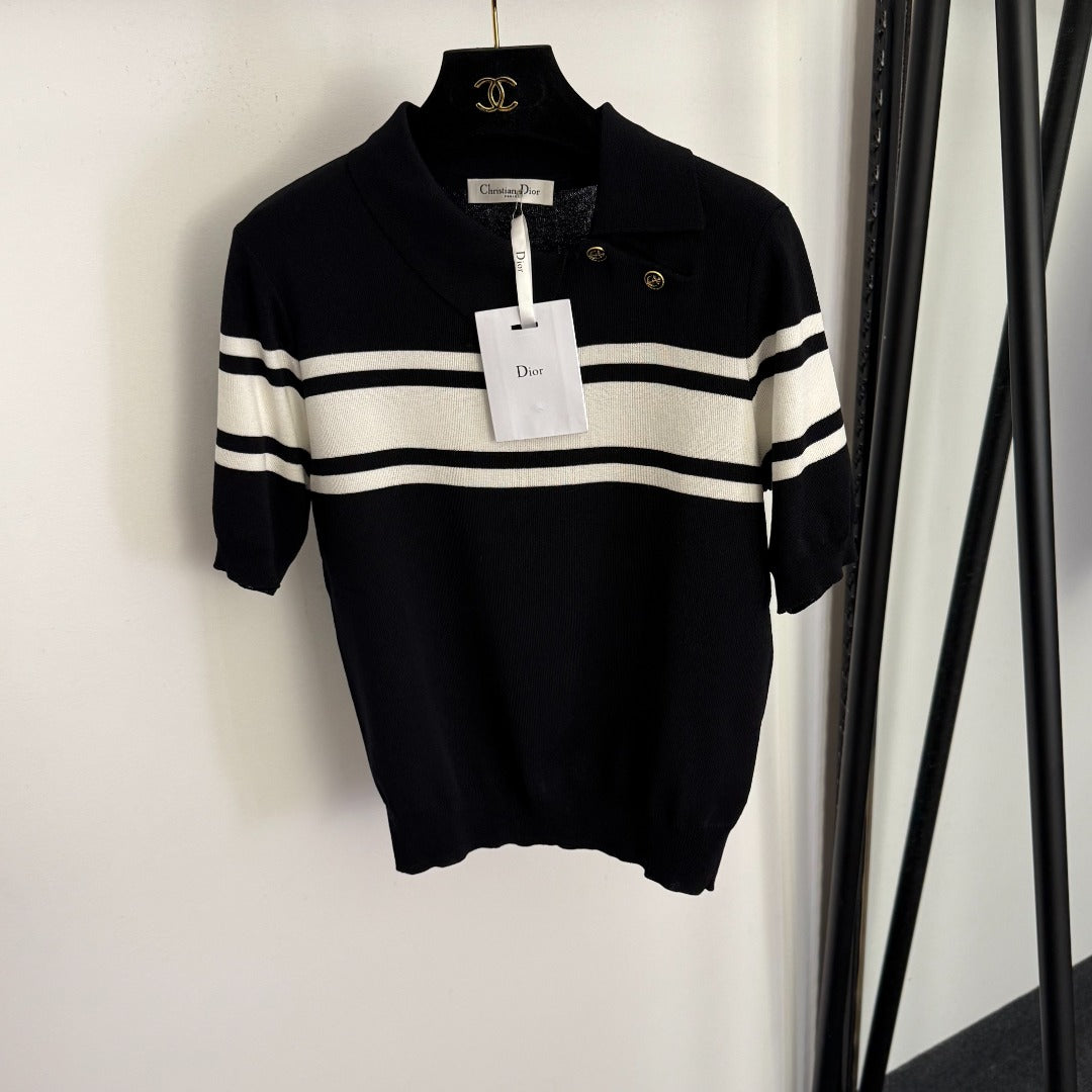 DIOR 26S SHORT-SLEEVE KNIT SWEATER 1029