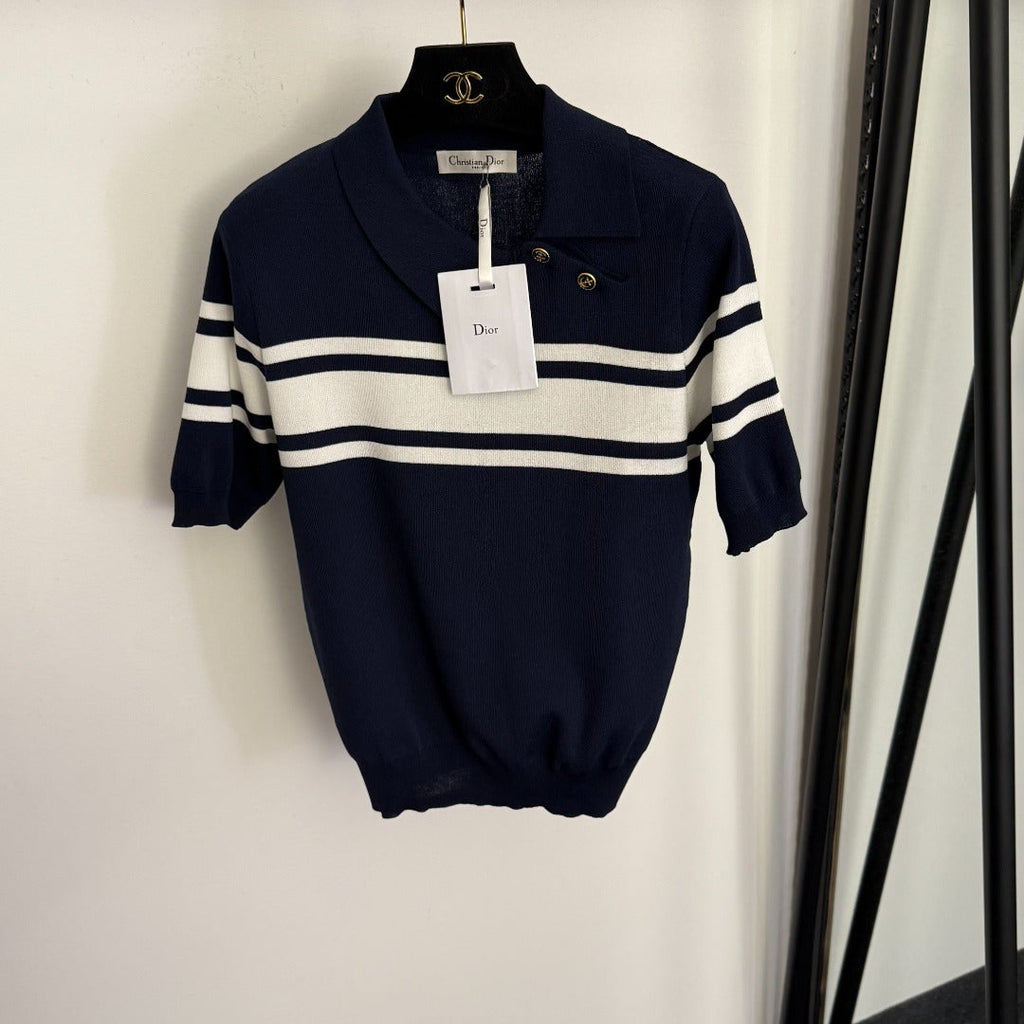 DIOR 26S SHORT-SLEEVE KNIT SWEATER 1028