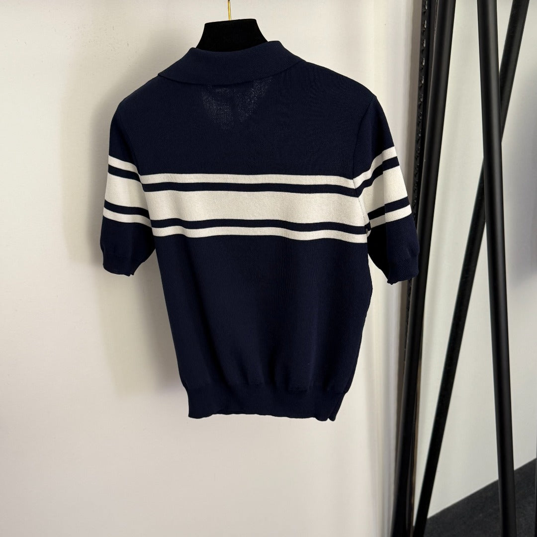 DIOR 26S SHORT-SLEEVE KNIT SWEATER 1028
