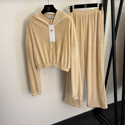 ALO 26S HOODED JACKET & WIDE-LEG PANTS SET 353