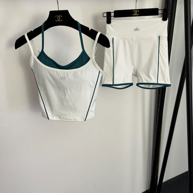 ALO 26S CAMI TOP & BIKER SHORTS SET 214