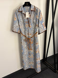 ZIMMERMANN 26S SHORT-SLEEVE WAIST-CINCHED DRESS STYLE 91