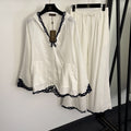LORO PIANA 26S HOODED SHIRT AND FLARED PANTS SET 787