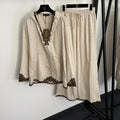 LORO PIANA 26S HOODED SHIRT AND FLARED PANTS SET 785