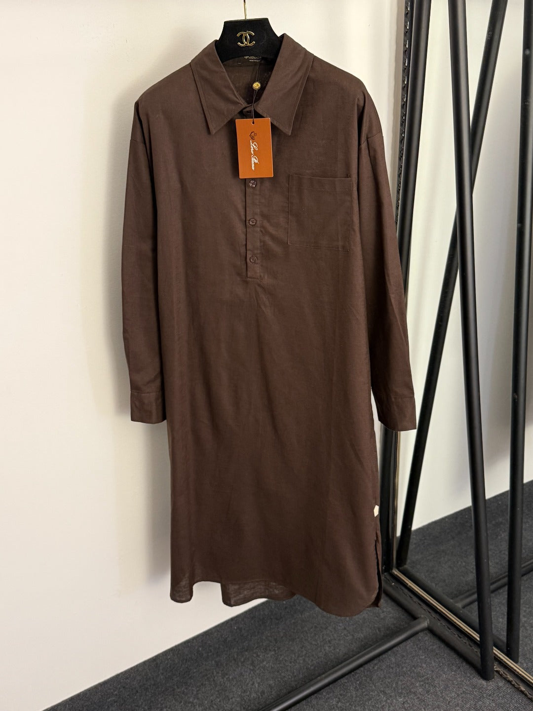 LORO PIANA 26S LONG SLEEVE SHIRT DRESS 808
