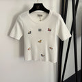 MIUMIU 26S SHORT SLEEVE KNIT SWEATER 1030