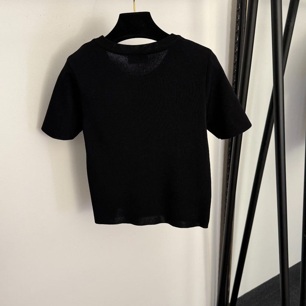 MIUMIU 26S SHORT SLEEVE KNIT SWEATER 1029