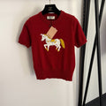MIUMIU 26S SHORT SLEEVE KNIT SWEATER 1028