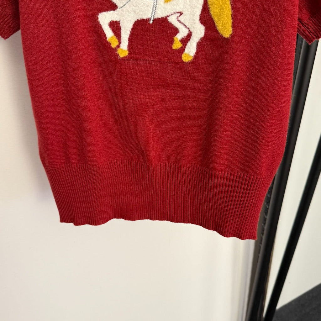 MIUMIU 26S SHORT SLEEVE KNIT SWEATER 1028