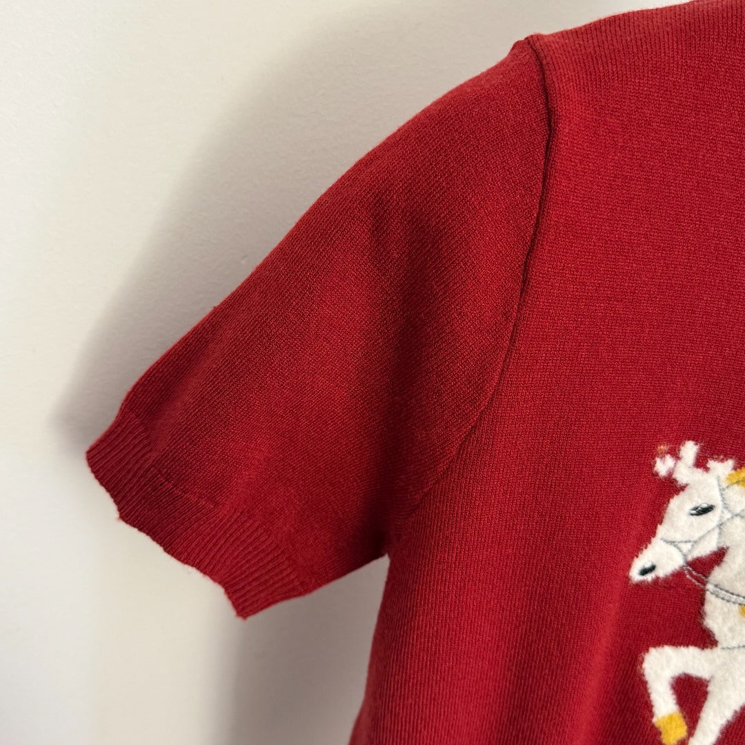 MIUMIU 26S SHORT SLEEVE KNIT SWEATER 1028