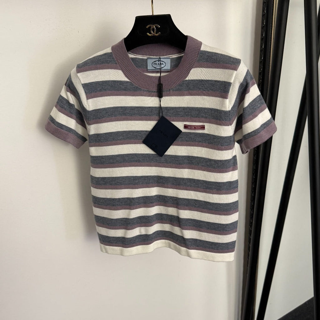 PRADA 26S SHORT SLEEVED KNIT T-SHIRT 757