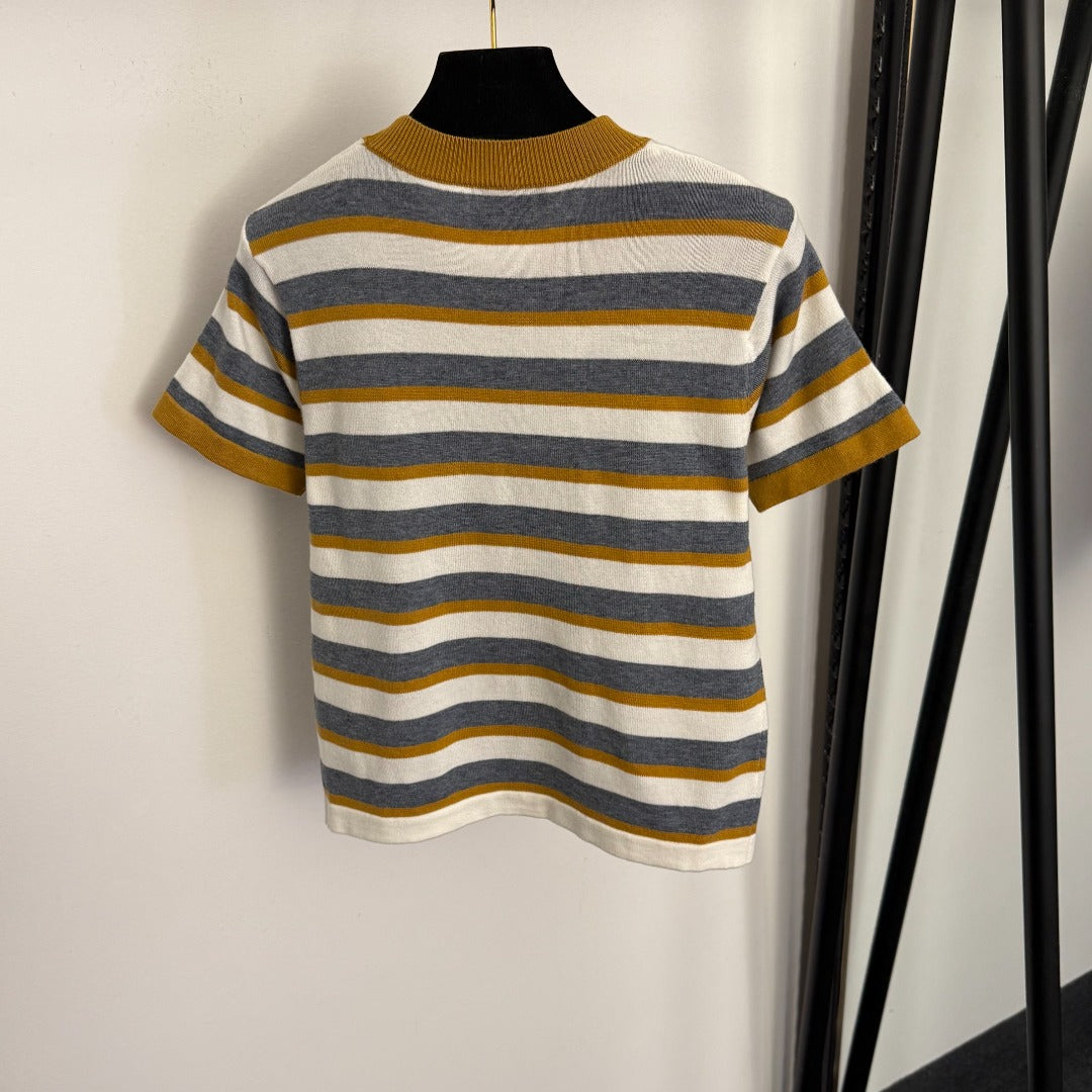 PRADA 26S SHORT SLEEVED KNIT T-SHIRT 758