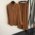 LORO PIANA 26S SHIRT AND WIDE LEG PANTS SET 778