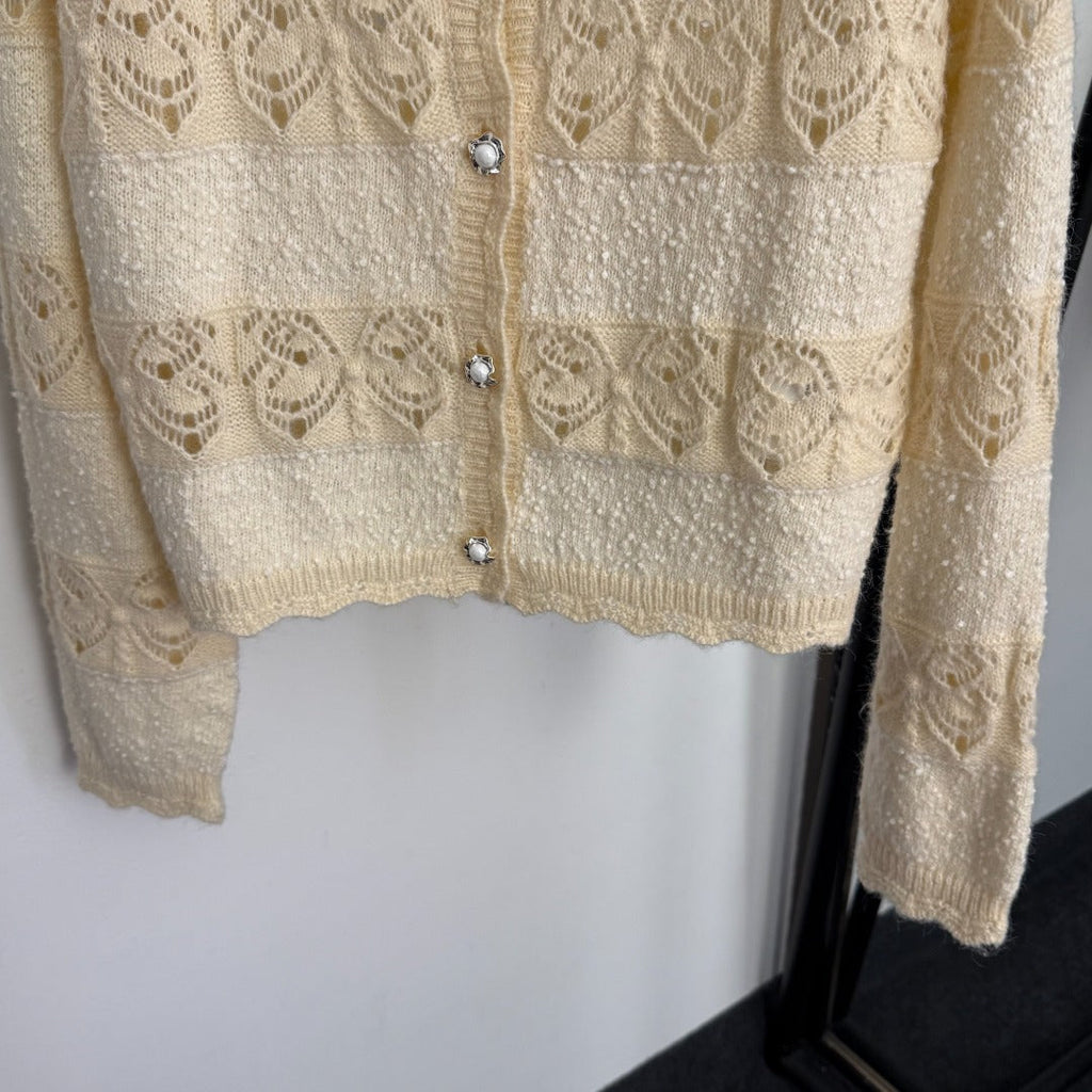 MIUMIU 26S LONG SLEEVE KNIT CARDIGAN 1024