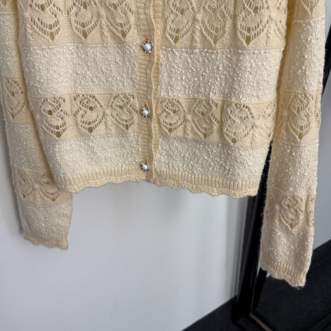 MIUMIU 26S LONG SLEEVE KNIT CARDIGAN 1024
