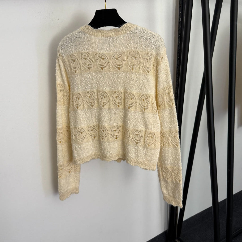 MIUMIU 26S LONG SLEEVE KNIT CARDIGAN 1024