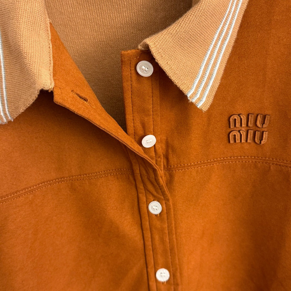 MIUMIU 26S LONG SLEEVE COLLARED CARDIGAN 1010