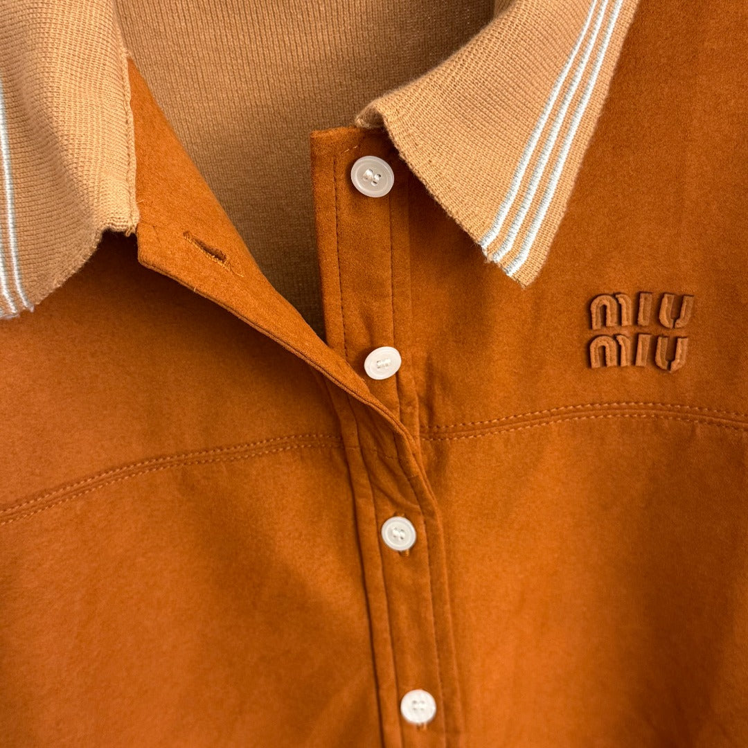 MIUMIU 26S LONG SLEEVE COLLARED CARDIGAN 1010