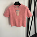 MIUMIU 26S SHORT SLEEVE KNIT TOP 1008