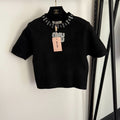MIUMIU 26S SHORT SLEEVE KNIT TOP 1006